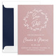 Wreath on Shimmer Save the Date Cards Image 8 of 14